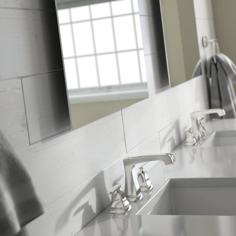 Delta Rectangular Standard Float Mount Frameless Bathroom Vanity Mirror Reviews Wayfair