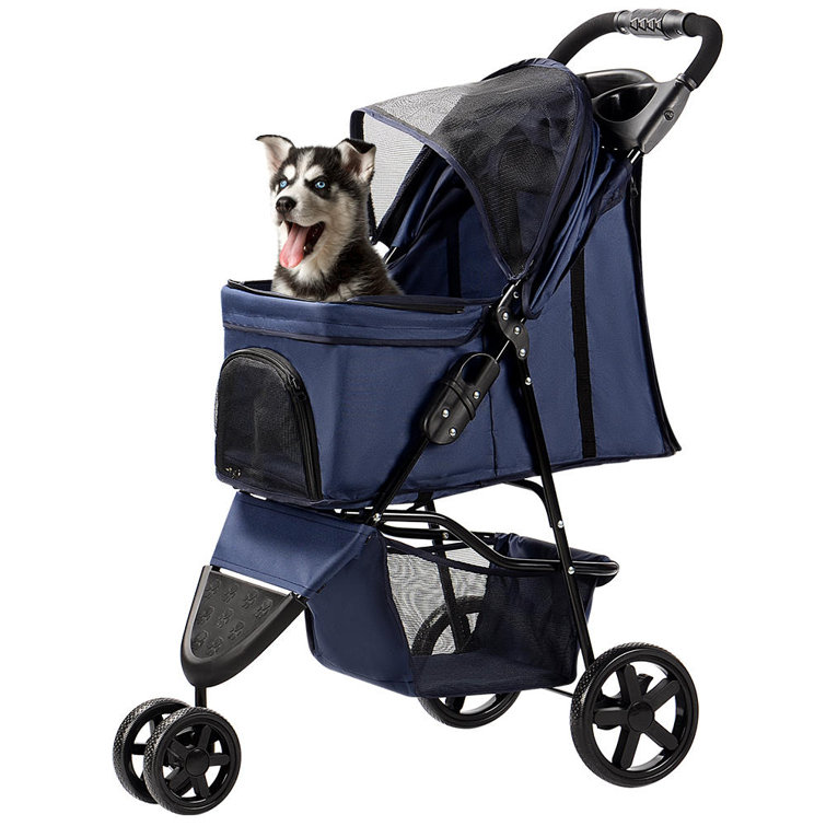three wheel pet stroller