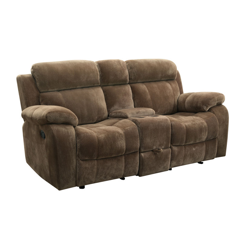 Wildon Home Victor Velvet 78 Reclining Pillow Top Arm Loveseat