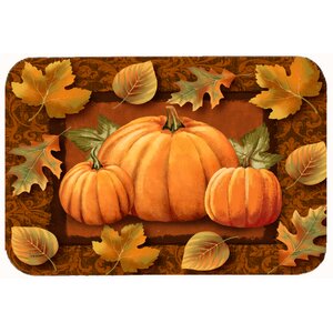 Pumpkins and Fall Leaves Kitchen/Bath Mat