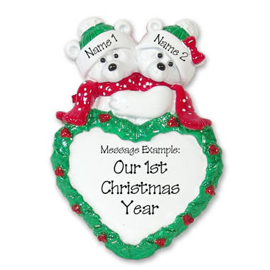 STAIRCASE Family of 6 Handpainted Personalized Christmas Ornament by Deb & Co. 