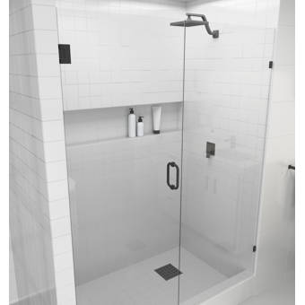 Dreamline Unidoor Lux 58 In X 72 In Frameless Hinged Shower Door In Brushed Nickel Shdr 23587210 04 The Home Depot