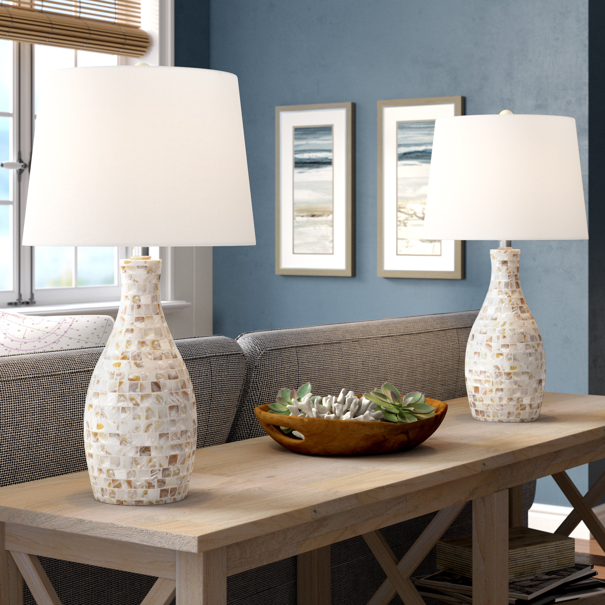 mother of pearl table lamp