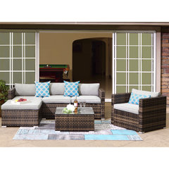 windsor 6 piece wicker patio set