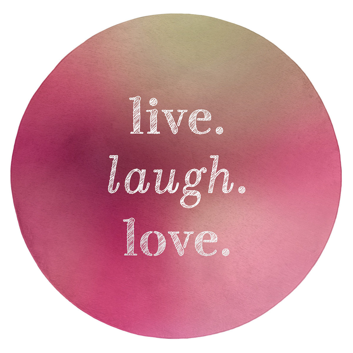 East Urban Home Multicolor Background Live Laugh Love Quote Poly Chenille Rug Wayfair