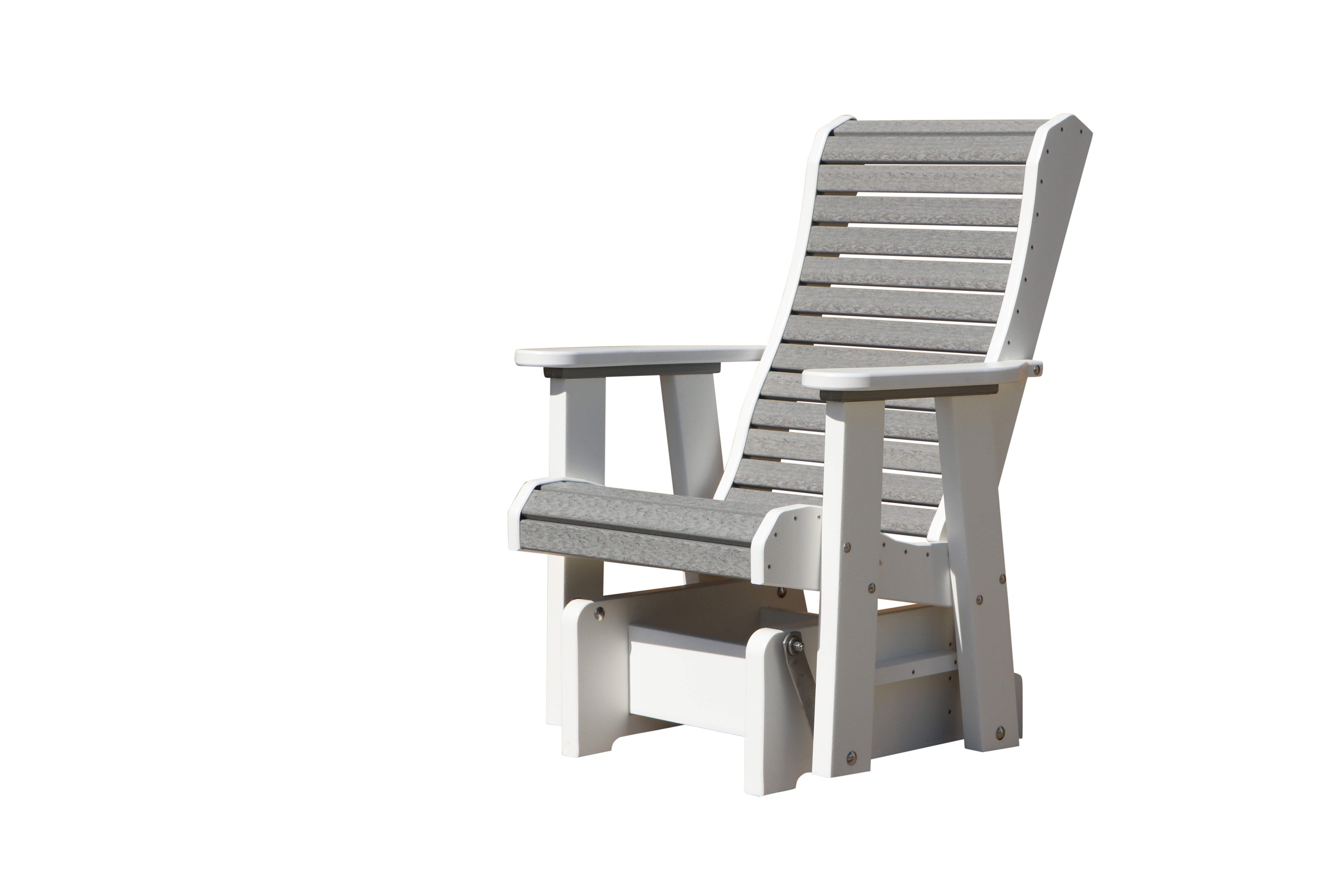 gray and white glider chair