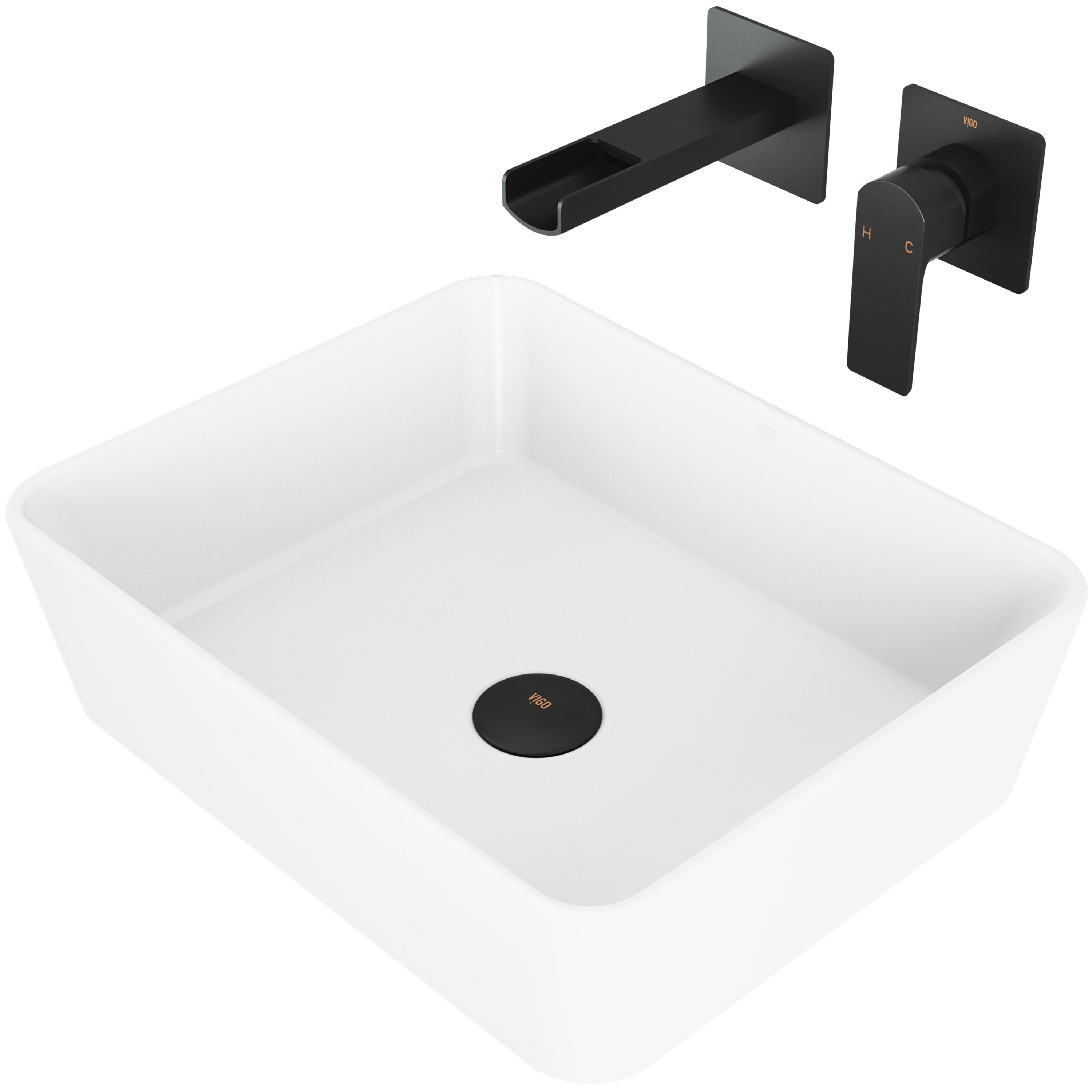 Matte Stone Rectangular Vessel Bathroom Sink With Faucet Reviews