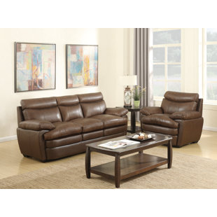 Millwood Leather Sofa by Darby Home Co Cool