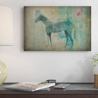 East Urban Home Cheval Noir Iii Graphic Art On Wrapped Canvas Wayfair