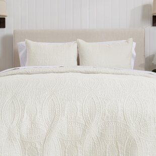 118 by 10 Oversize King/Cal-King White Solid Color Quilted Bedspread Coverlet 