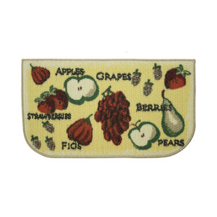 Kitchen Rugs With Fruit Design Wayfair Textured Loop Tossed Fruits Kitchen Area Rug