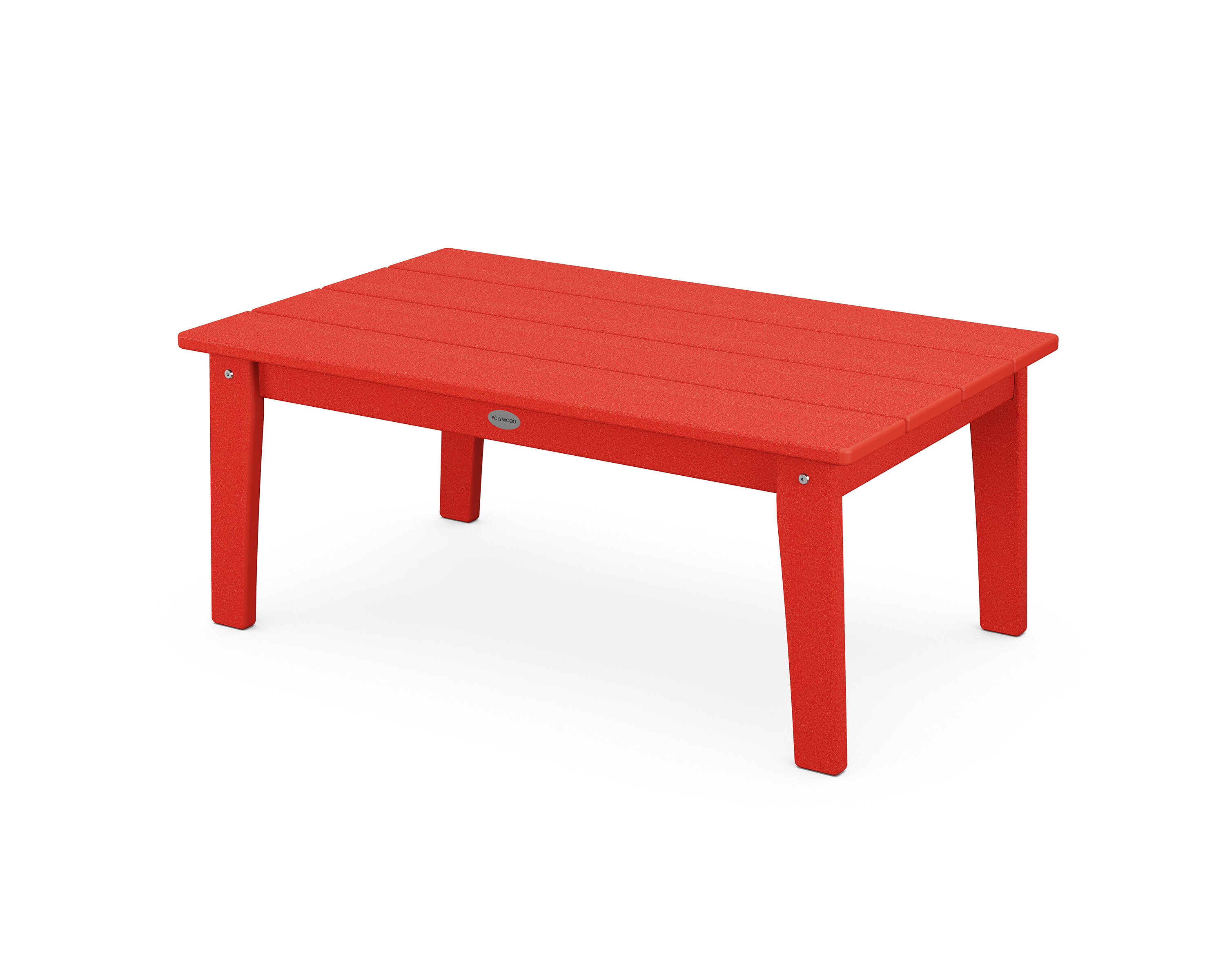 red plastic outdoor side table