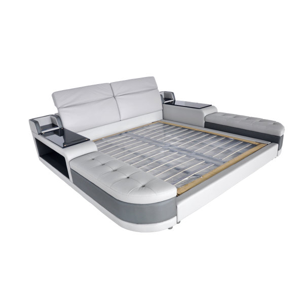 Orren Ellis Aslef King Upholstered Low Profile Storage ...