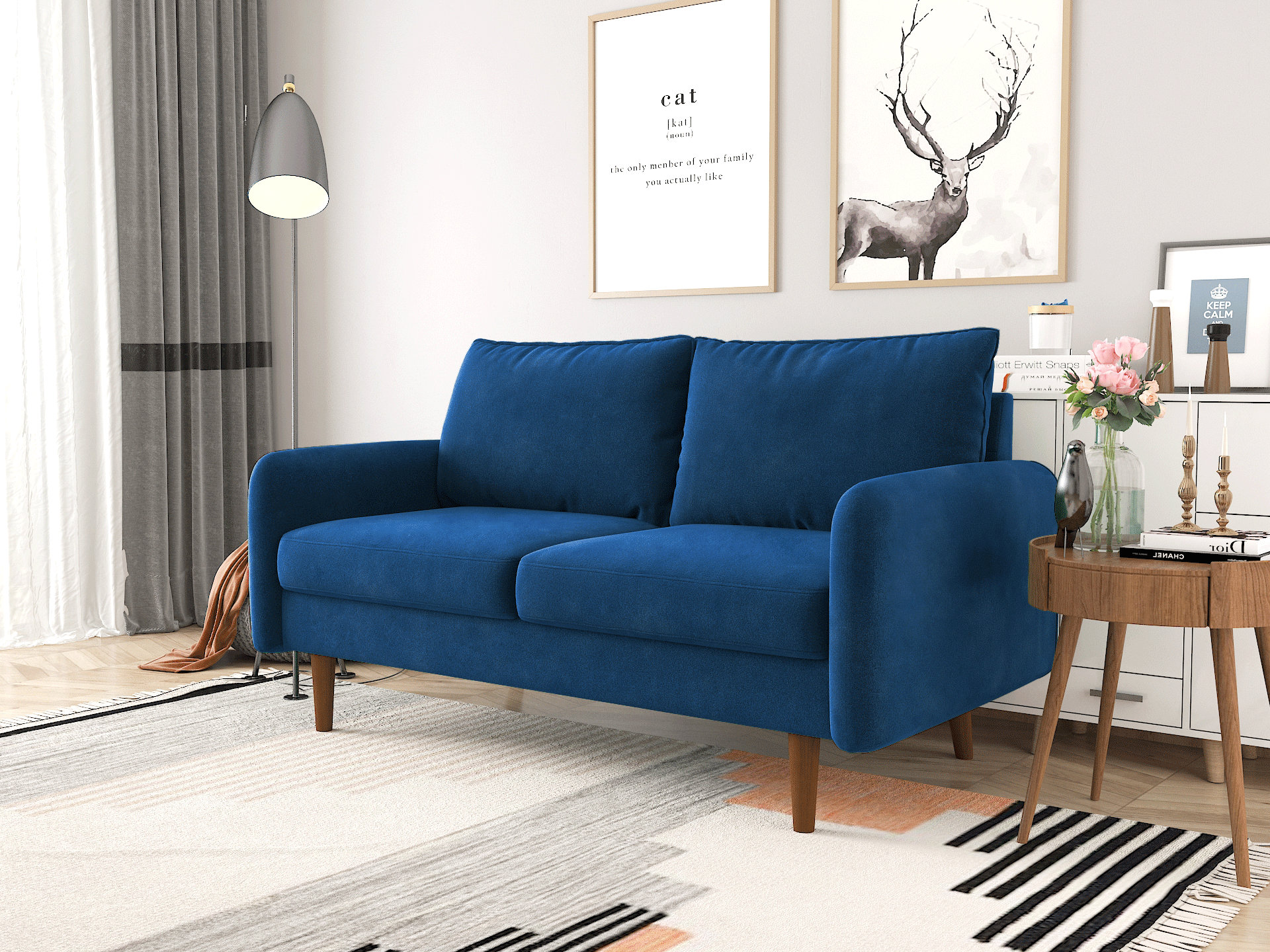 Corrigan Studio Donoghue 58 Velvet Square Arm Loveseat Reviews Wayfair