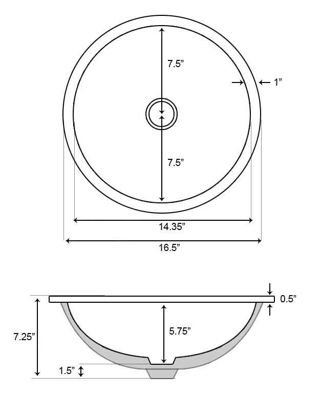 American Imaginations Cupc Ceramic Circular Undermount Bathroom Sink With Faucet And Overflow Wayfair