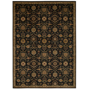 Babylon Ancient Times Persian Treasure Black Area Rug