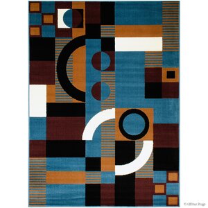 Hand-Woven Blue/Brown Area Rug