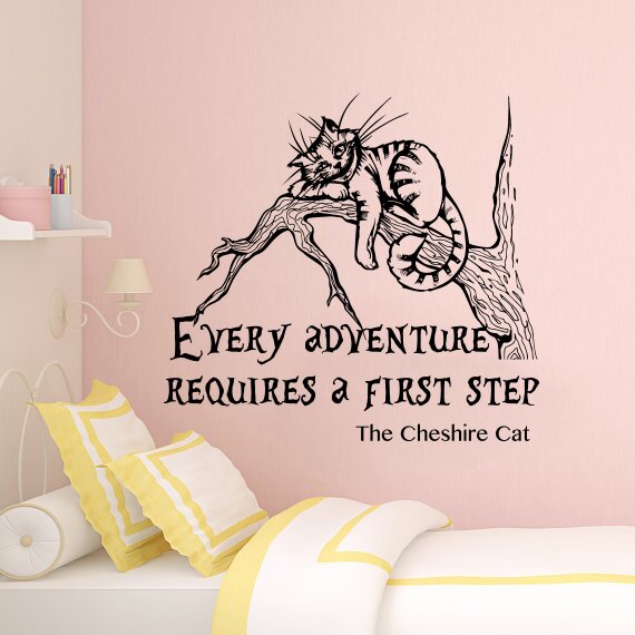 Harriet Bee Bartee Cheshire Cat Alice In Wonderland Quote Wall Decal Wayfair