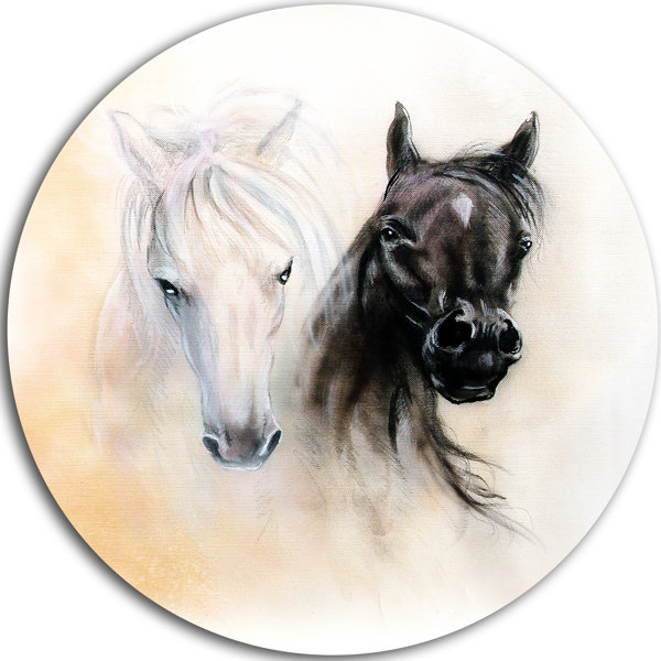 Black And White Horse Painting Wayfair