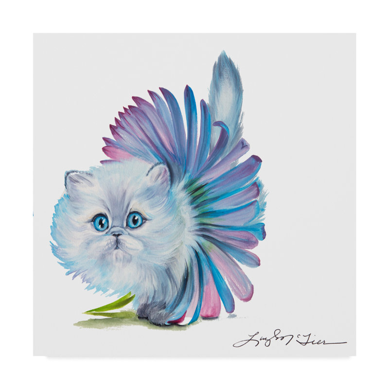 Charlton Home Kitten Ballerina Daisy Flower Stare Persian Cat