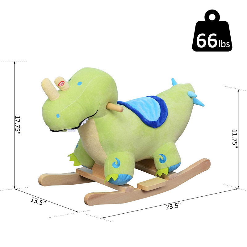 green dinosaur rocker