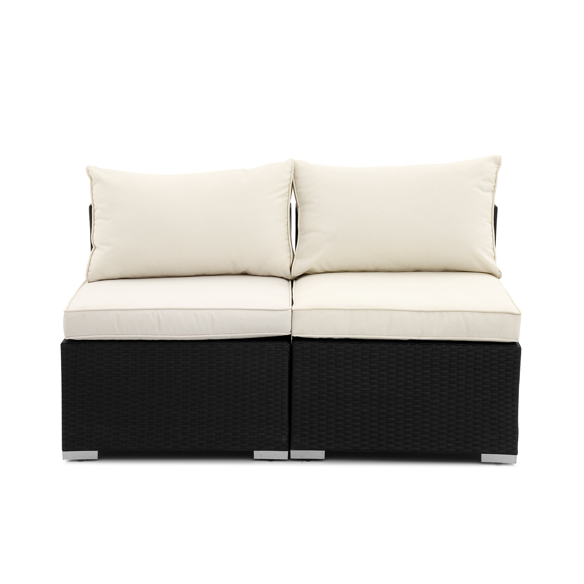 wicker 2 seater lounge