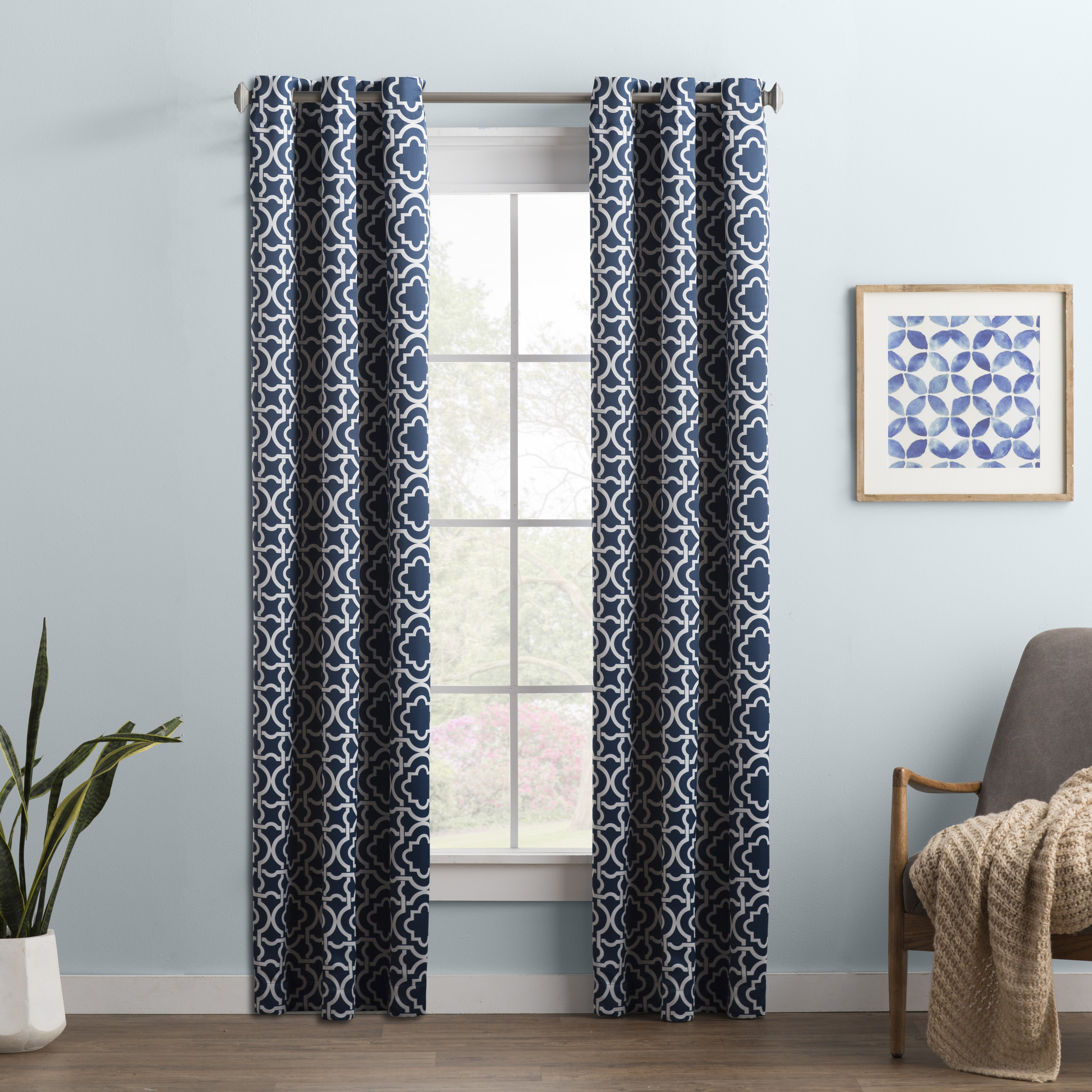 Wayfair Basics Trellis Blackout Grommet Single Curtain Panel