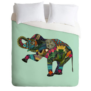 Go to store & view more images Bungalow Rose Allegany Elephant Duvet Cover Set