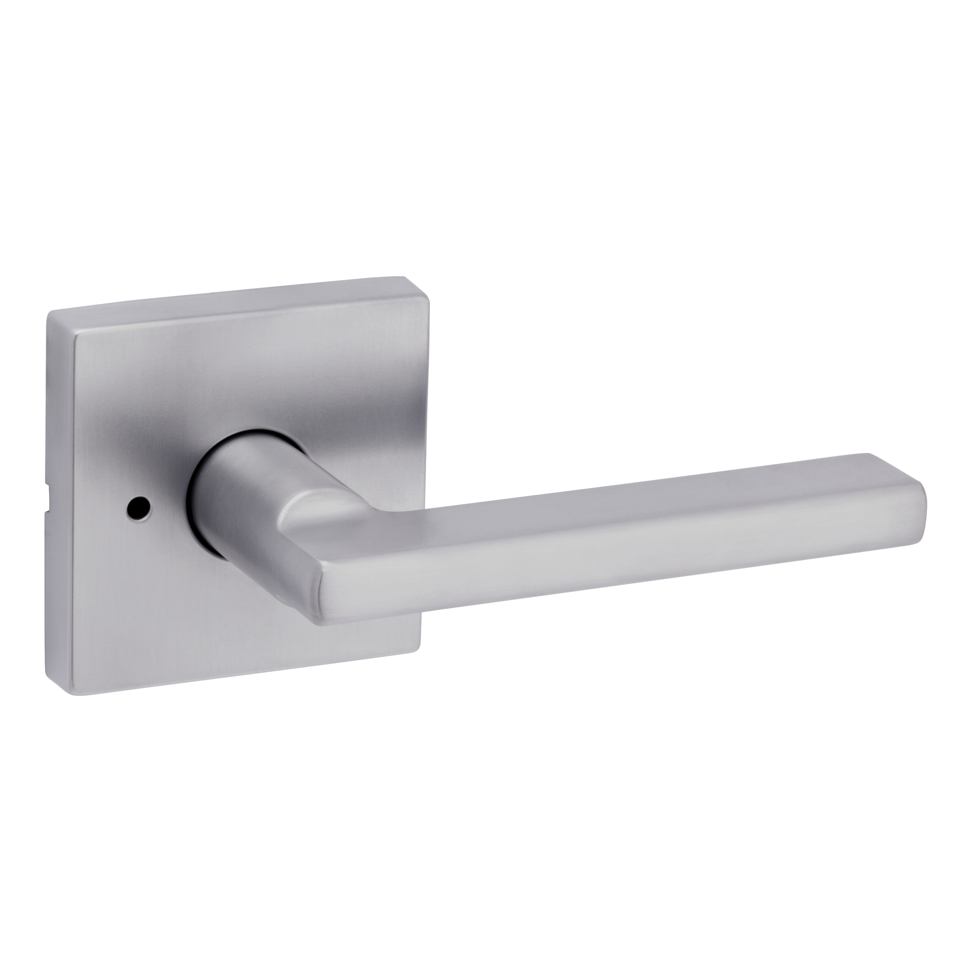 Basics Straight Door Lever With Lock Matte Black Entry
