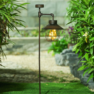 Solar Patio Lanterns Wayfair Ca Offset Lantern Solar Garden Stake Pathway Light