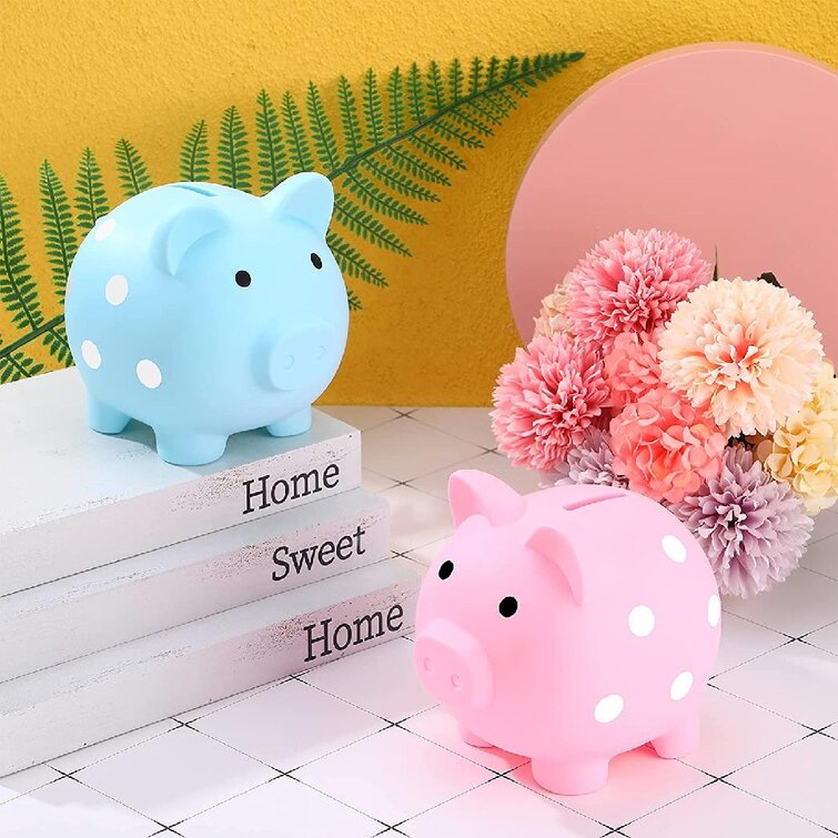 Window-pick Cute Piggy Bank Plastic Pig Money Bank Coin Box Mini Compact and Lightweight for Boys Girls Standard