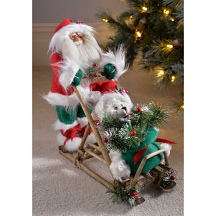 LED FREESTANDING CHRISTMAS TREE ORNAMENT FIGURINE 23.5CM TALL WITH 12 LED LIGHTS