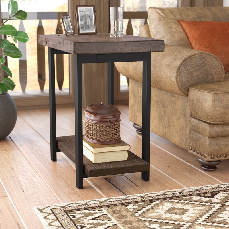 Veropeso Solid Wood End Table