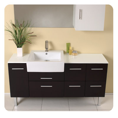 Modern Bathroom Vanities Pompano Beach fresca torino 54" single modern bathroom vanity set with mirror Modern Bathroom Vanities Pompano Beach fresca torino 54" single modern bathroom vanity set with mirror