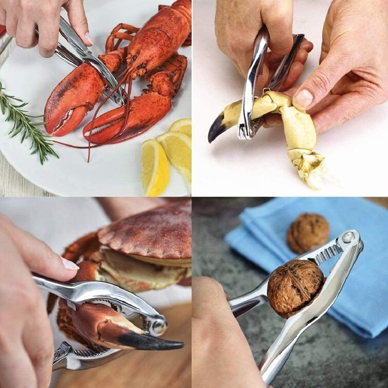 3Pc Seafood Tools Crab Crackers Nut Cracker Forks Kit Opener Shellfish Lobster