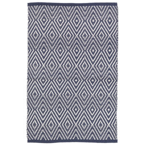 Diamond Navy Blue/White Indoor/Outdoor Area Rug