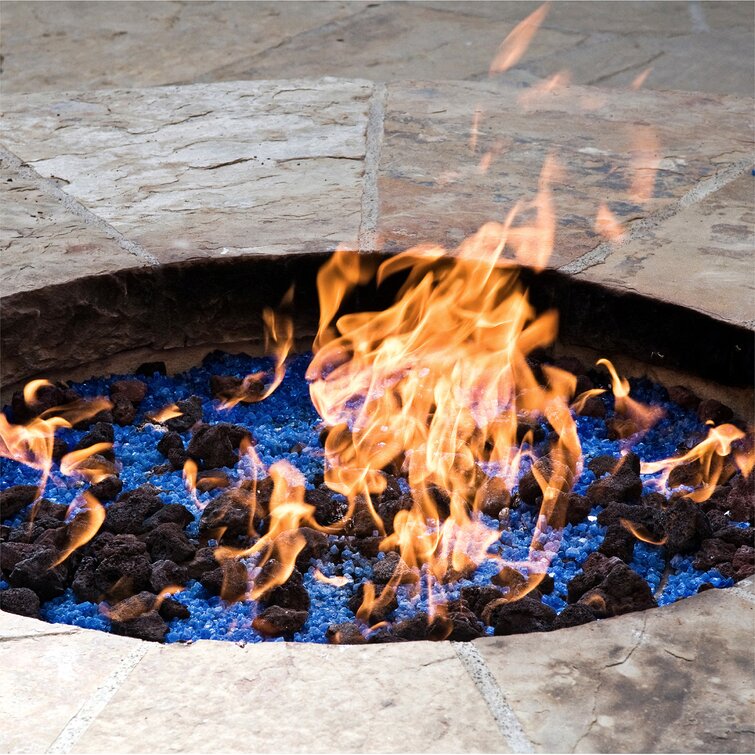 Fire Pit Essentials Blended Lava Rock Fire Pit Glass Reviews Wayfair