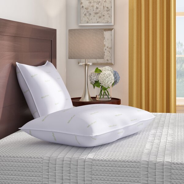 4x Comfort Solid Memory Foam Queen Bed Pillows With White Down Alternative Cases 