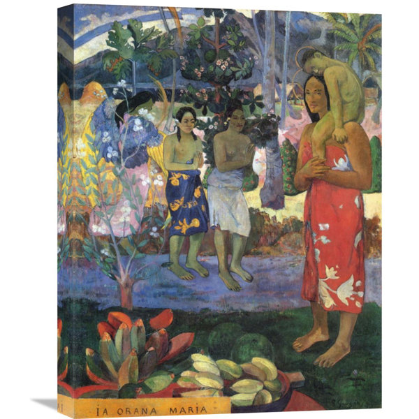 Global Gallery Hail Mary By Paul Gauguin Painting Print On