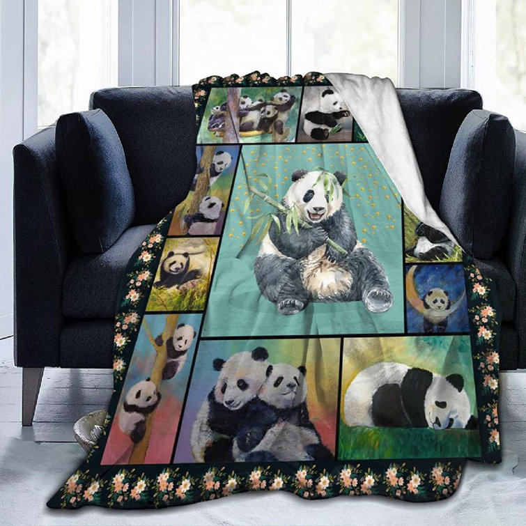 Flannel Fleece Blanket Full Size Polar Bear Blanket,All-Season Plush Blanket for Couch Bed Travelling Camping Or Kids Adults 60X50