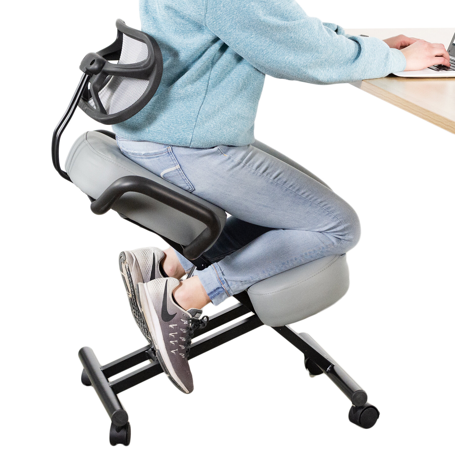 Ergonomic Kneeling Chair Adjustable Stool 250 lbs Knee Rest For Home & Office. 