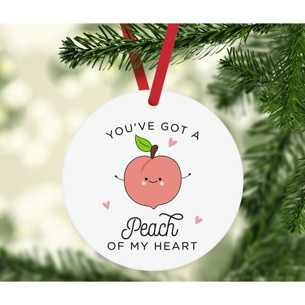 peach christmas ornament