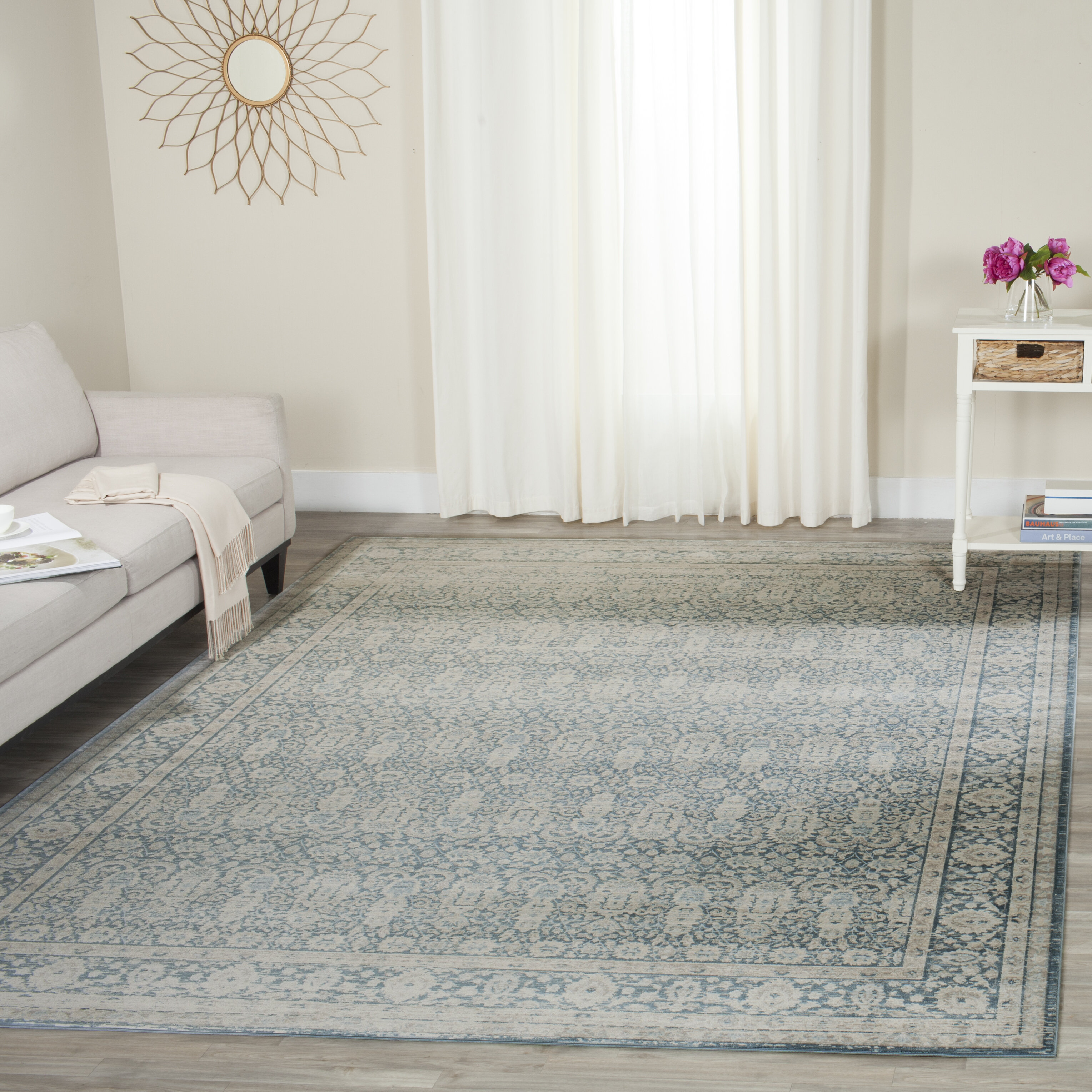 Williston Forge Macey Hooked Blue/Grey Rug & Reviews | Wayfair.co.uk