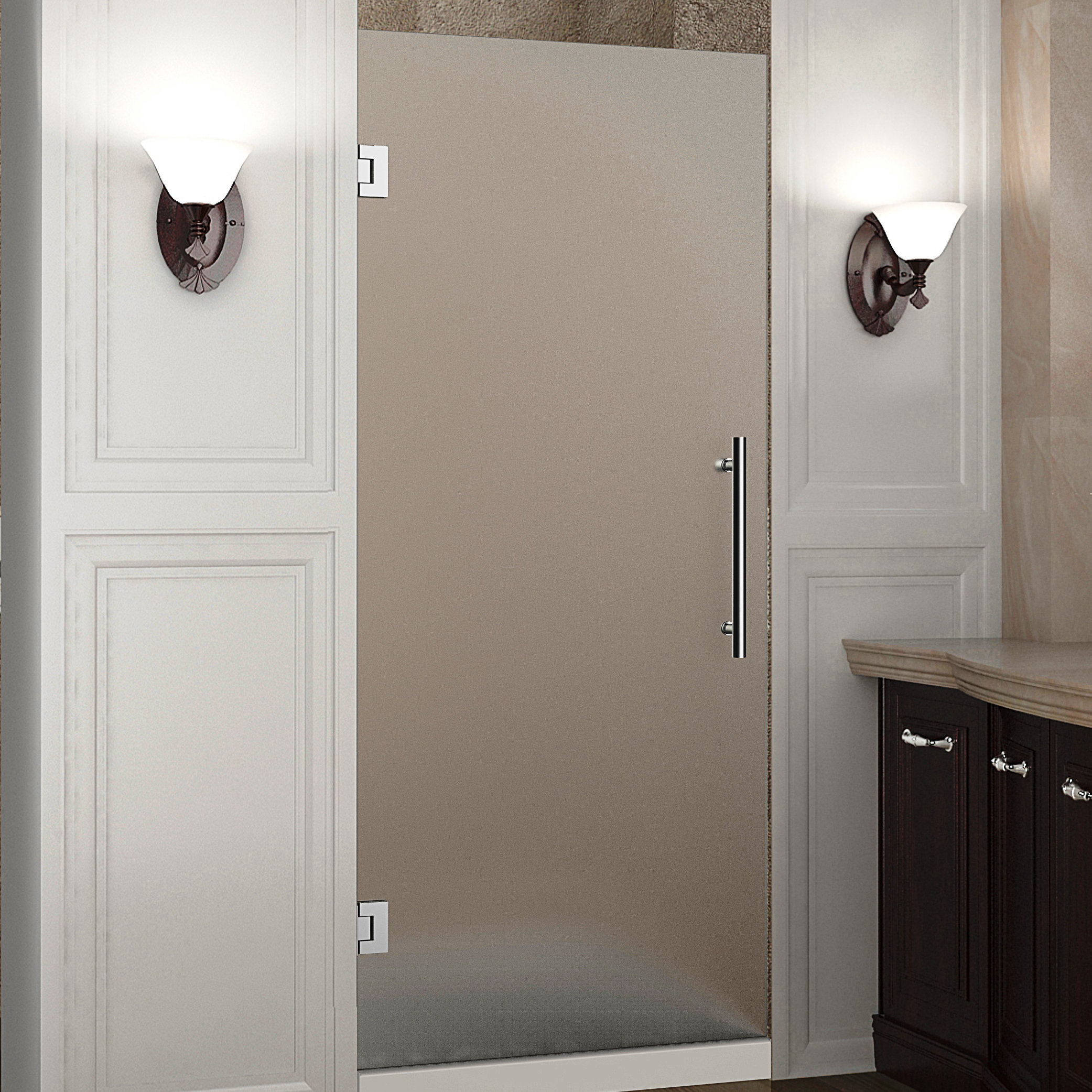 Aston Cascadia 31 X 72 Hinged Completely Frameless Single Panel