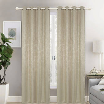 George Oliver Cardone Shrink Yarn Geometric Room Darkening Grommet Curtain Panels Wayfair