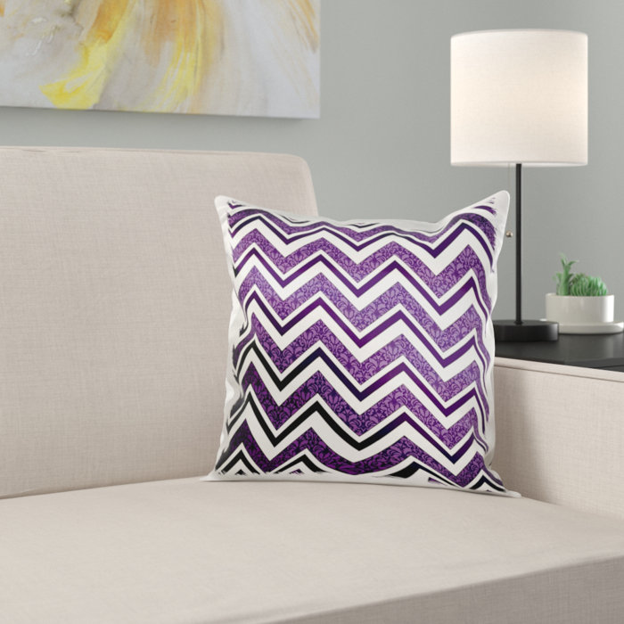East Urban Home New Generation Damask Patterned Stripes Pillow