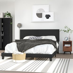 #4008 Gorgeous Modern Cal/Eastern King Size Black PU Leather bed 