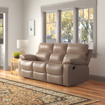 wayfair leather reclining sofa