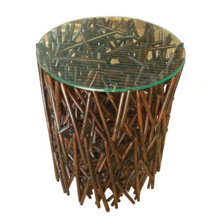 Go to store & view more images Lunado Maze Bamboo End Table by Bay Isle Home