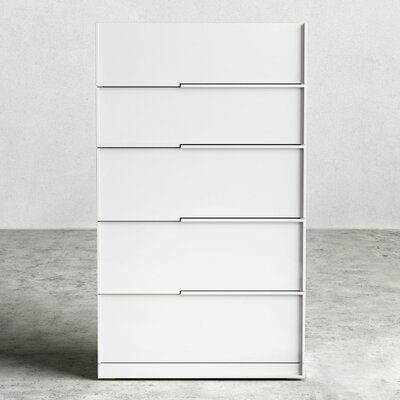 Benefield 5 Drawer Dresser Foundry Select Color White Lacquer